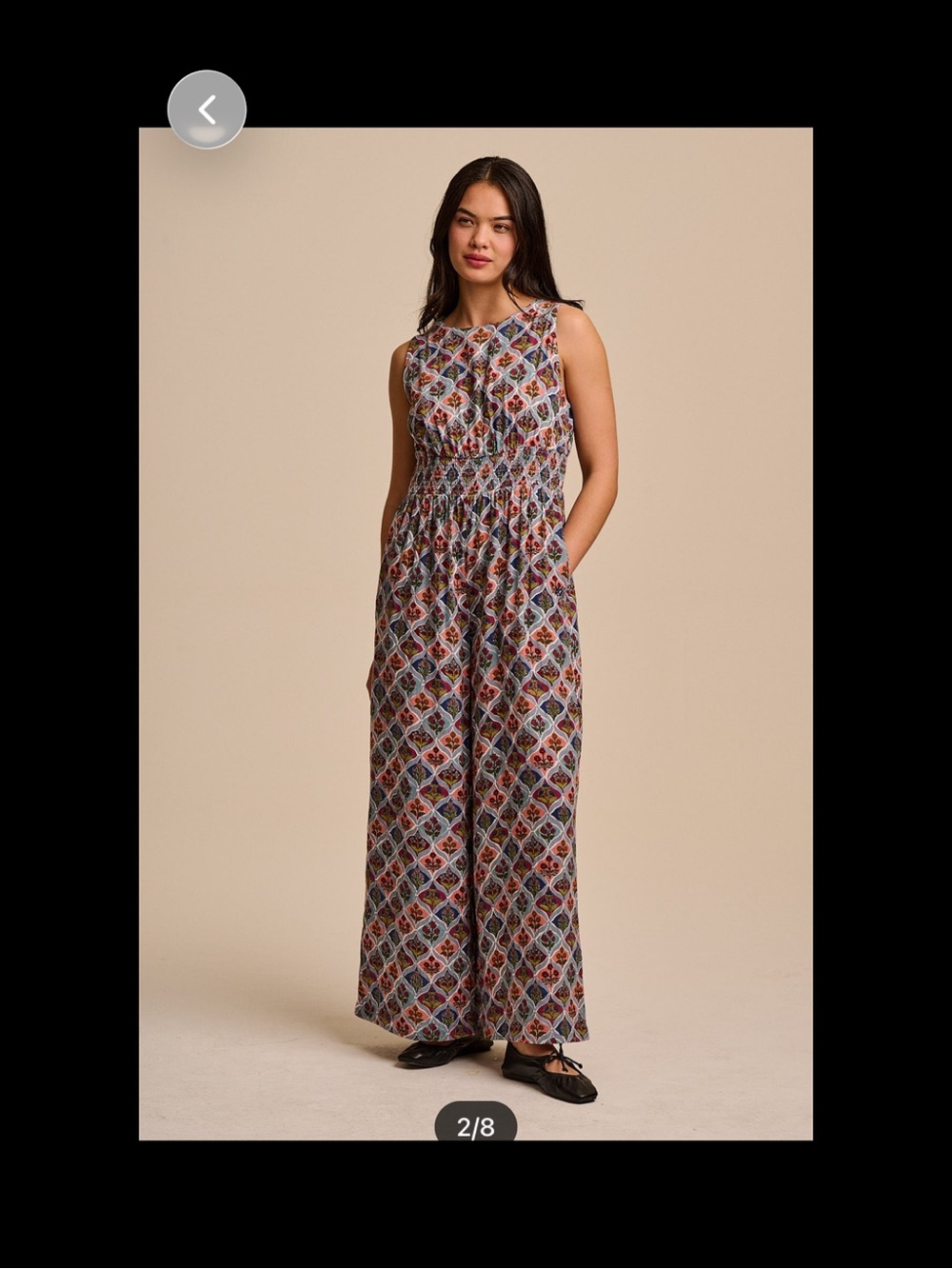 Lucy & Yak Sleeveless Wide-Leg Jumpsuit - Multicolor Geometric Print